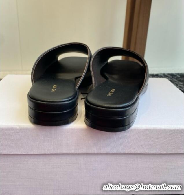 New Fashion The Row Emi Mule in Lambskin TR1403 Black 2025