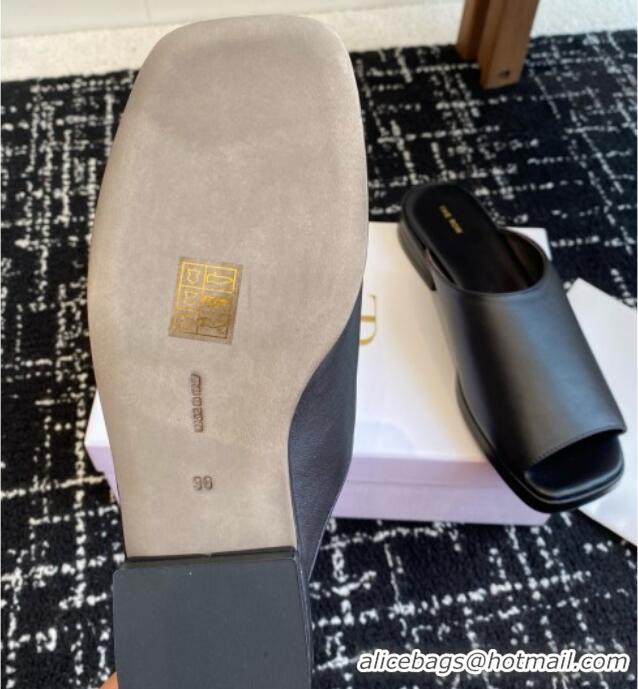 New Fashion The Row Emi Mule in Lambskin TR1403 Black 2025