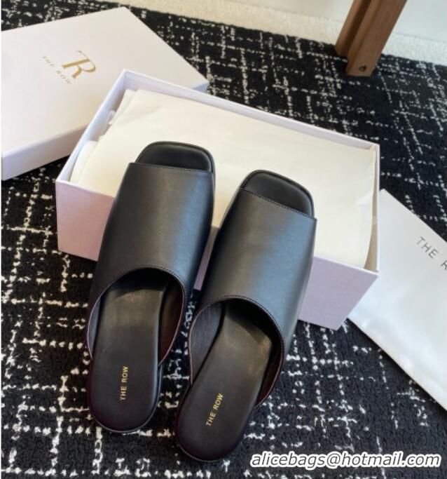 New Fashion The Row Emi Mule in Lambskin TR1403 Black 2025