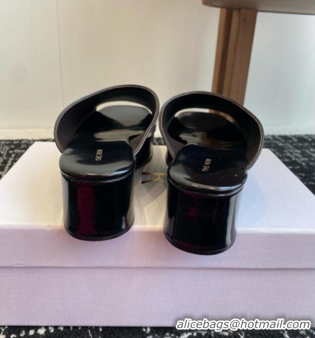 Classic Hot The Row Emi Flatform Sandal in Polished Calfskin 5.5cm Heel TR1406 Black 2025