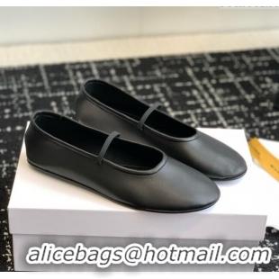 Discount The Row Elastic Ballet Slipper in Supple Calfskin TR1408 Black 2025