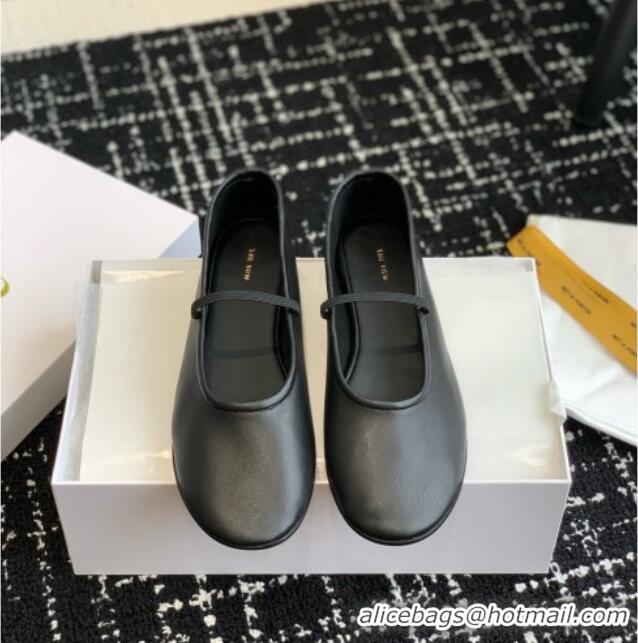 Discount The Row Elastic Ballet Slipper in Supple Calfskin TR1408 Black 2025