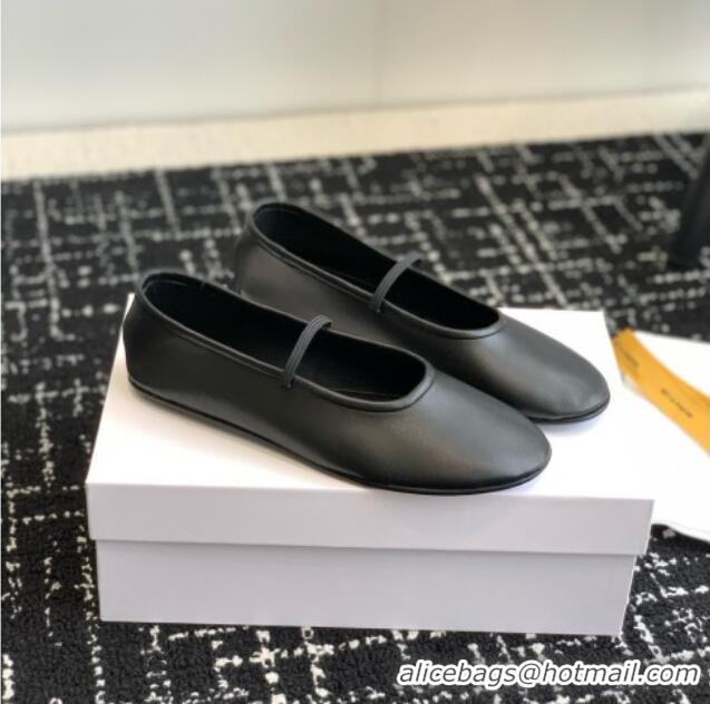 Discount The Row Elastic Ballet Slipper in Supple Calfskin TR1408 Black 2025