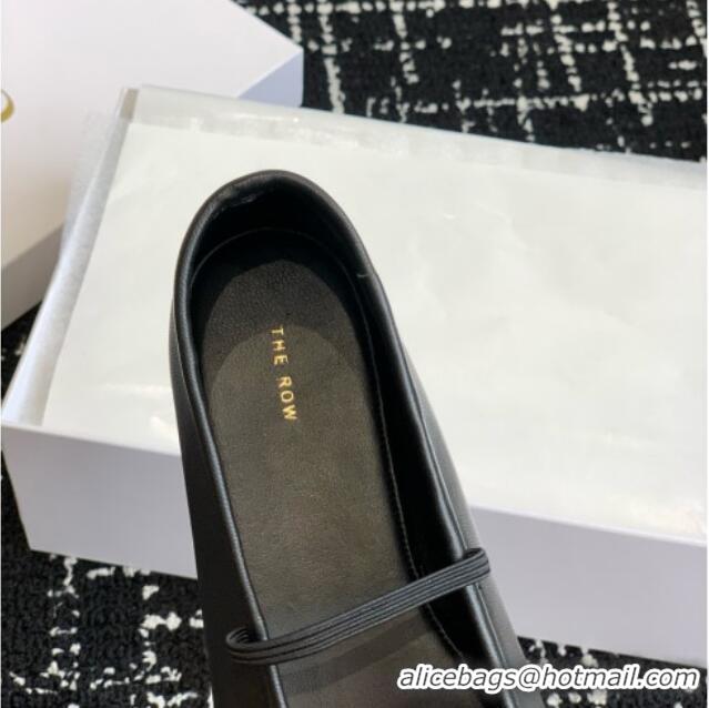 Discount The Row Elastic Ballet Slipper in Supple Calfskin TR1408 Black 2025