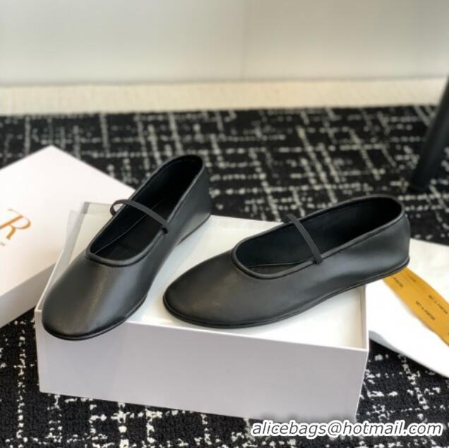 Discount The Row Elastic Ballet Slipper in Supple Calfskin TR1408 Black 2025