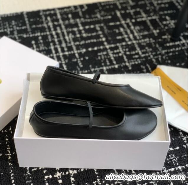 Discount The Row Elastic Ballet Slipper in Supple Calfskin TR1408 Black 2025