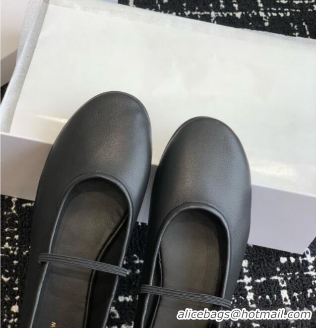 Discount The Row Elastic Ballet Slipper in Supple Calfskin TR1408 Black 2025