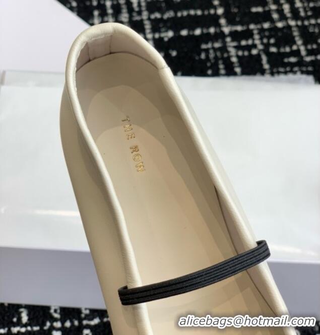 New Design The Row Elastic Pump in Supple Calfskin 3cm Heel TR1409 White 2025