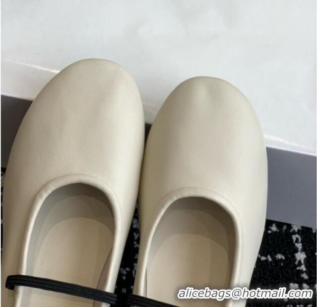 New Design The Row Elastic Pump in Supple Calfskin 3cm Heel TR1409 White 2025