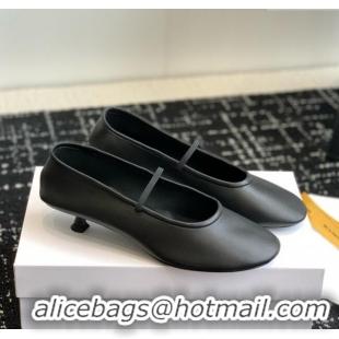 Top Quality The Row Elastic Pump in Supple Calfskin 3cm Heel TR1409 Black 2025