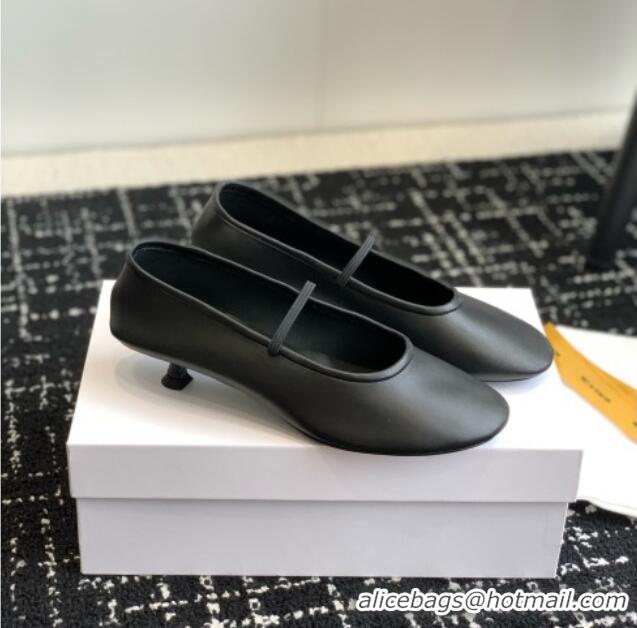 Top Quality The Row Elastic Pump in Supple Calfskin 3cm Heel TR1409 Black 2025