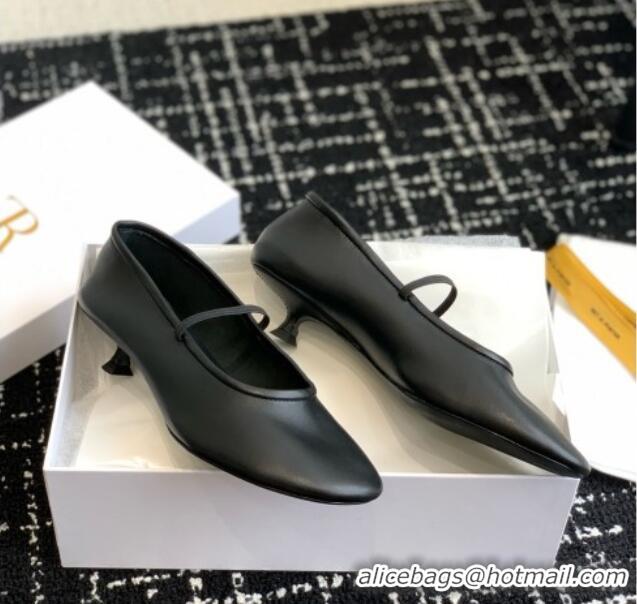Top Quality The Row Elastic Pump in Supple Calfskin 3cm Heel TR1409 Black 2025