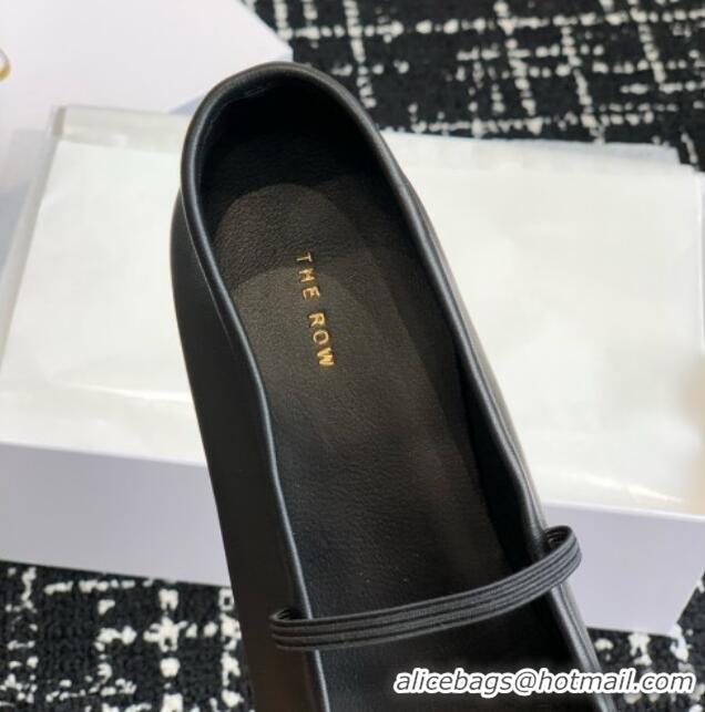 Top Quality The Row Elastic Pump in Supple Calfskin 3cm Heel TR1409 Black 2025