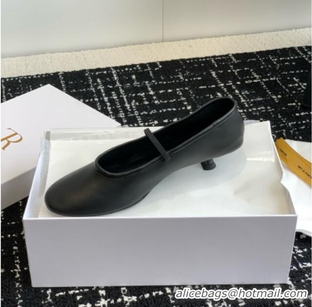 Top Quality The Row Elastic Pump in Supple Calfskin 3cm Heel TR1409 Black 2025
