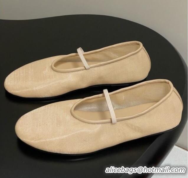 New Style The Row Elastic Ballet Slipper in Mesh TR1410 Beige 2025