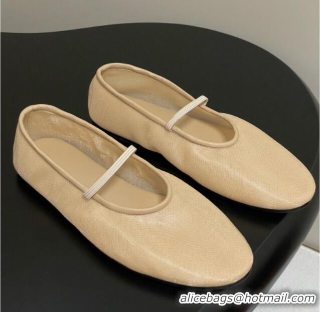 New Style The Row Elastic Ballet Slipper in Mesh TR1410 Beige 2025