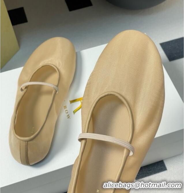 New Style The Row Elastic Ballet Slipper in Mesh TR1410 Beige 2025