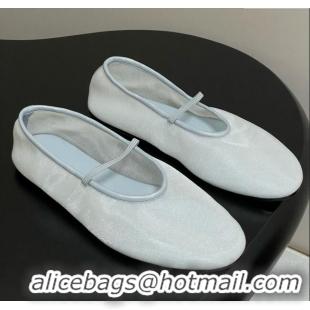 Best Quality The Row Elastic Ballet Slipper in Mesh TR1410 Silver Gray 2025