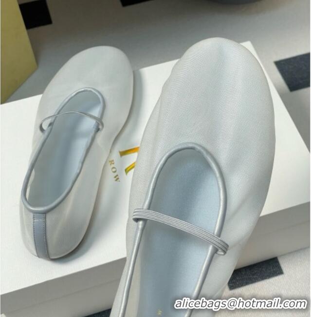 Best Quality The Row Elastic Ballet Slipper in Mesh TR1410 Silver Gray 2025