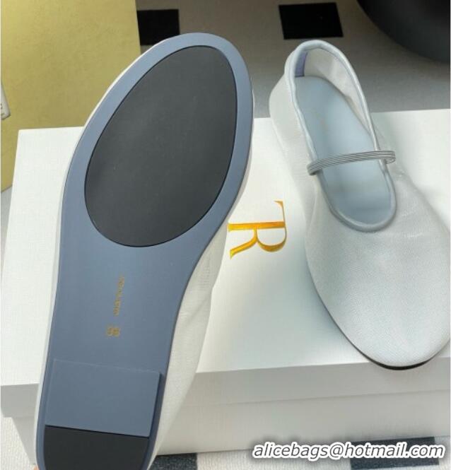Best Quality The Row Elastic Ballet Slipper in Mesh TR1410 Silver Gray 2025