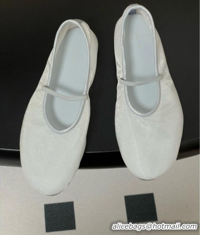Best Quality The Row Elastic Ballet Slipper in Mesh TR1410 Silver Gray 2025