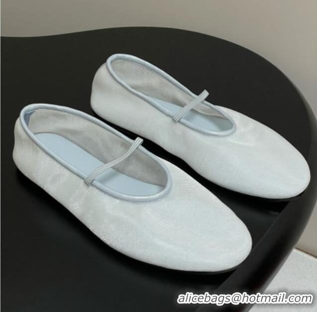 Best Quality The Row Elastic Ballet Slipper in Mesh TR1410 Silver Gray 2025