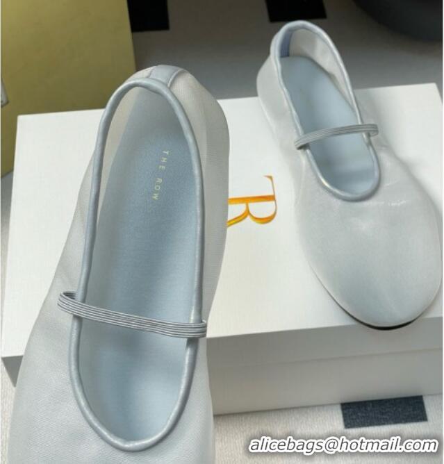Best Quality The Row Elastic Ballet Slipper in Mesh TR1410 Silver Gray 2025