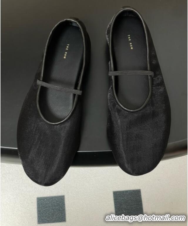 Top Quality The Row Elastic Ballet Slipper in Mesh TR1410 Black 2025