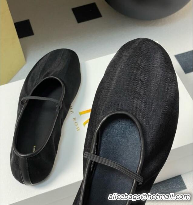 Top Quality The Row Elastic Ballet Slipper in Mesh TR1410 Black 2025