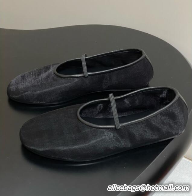 Top Quality The Row Elastic Ballet Slipper in Mesh TR1410 Black 2025