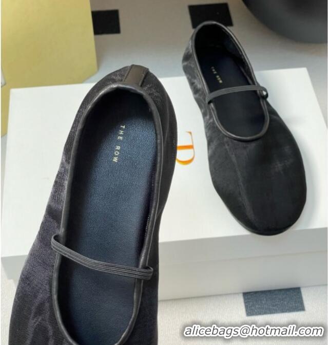 Top Quality The Row Elastic Ballet Slipper in Mesh TR1410 Black 2025