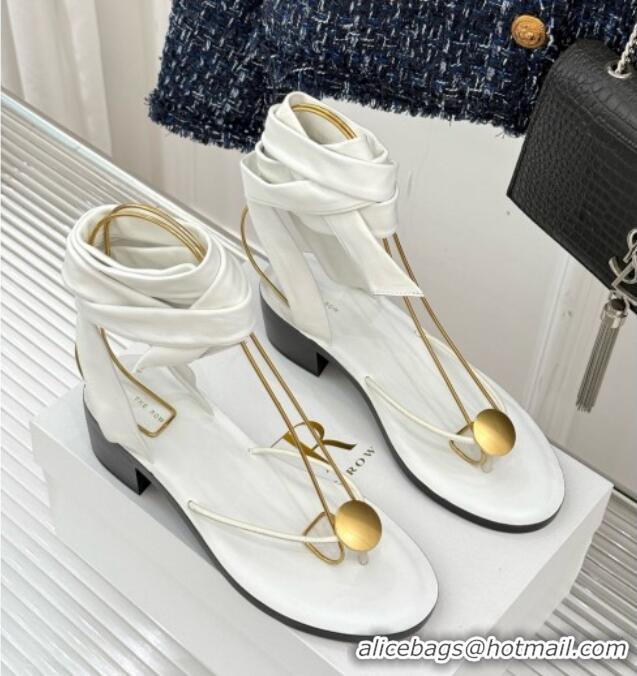 New Arrivals The Row Leather Sandals TR051611 White 2025