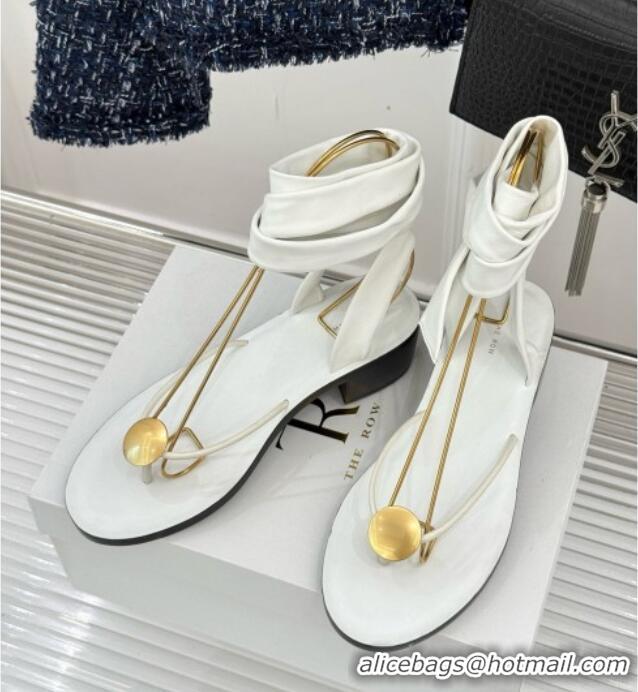 New Arrivals The Row Leather Sandals TR051611 White 2025