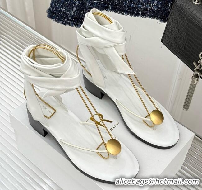 New Arrivals The Row Leather Sandals TR051611 White 2025