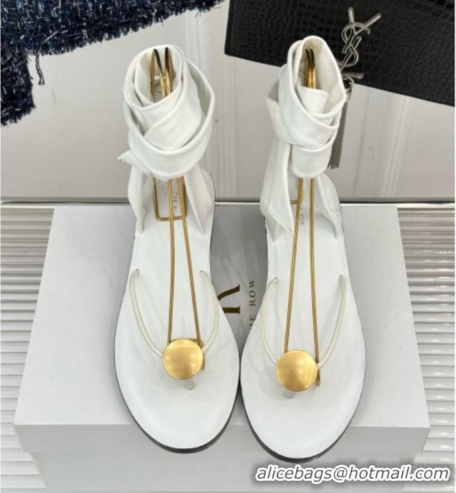New Arrivals The Row Leather Sandals TR051611 White 2025