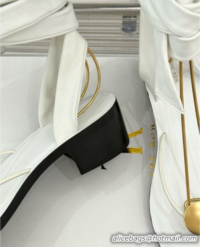 New Arrivals The Row Leather Sandals TR051611 White 2025