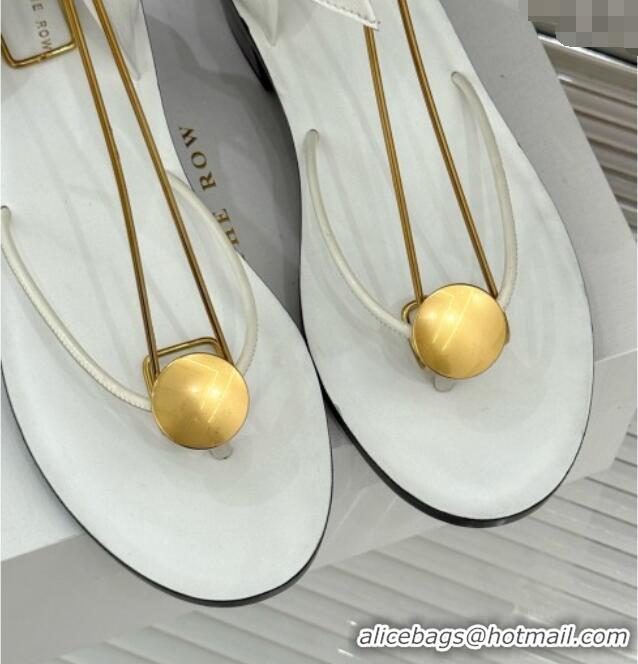 New Arrivals The Row Leather Sandals TR051611 White 2025