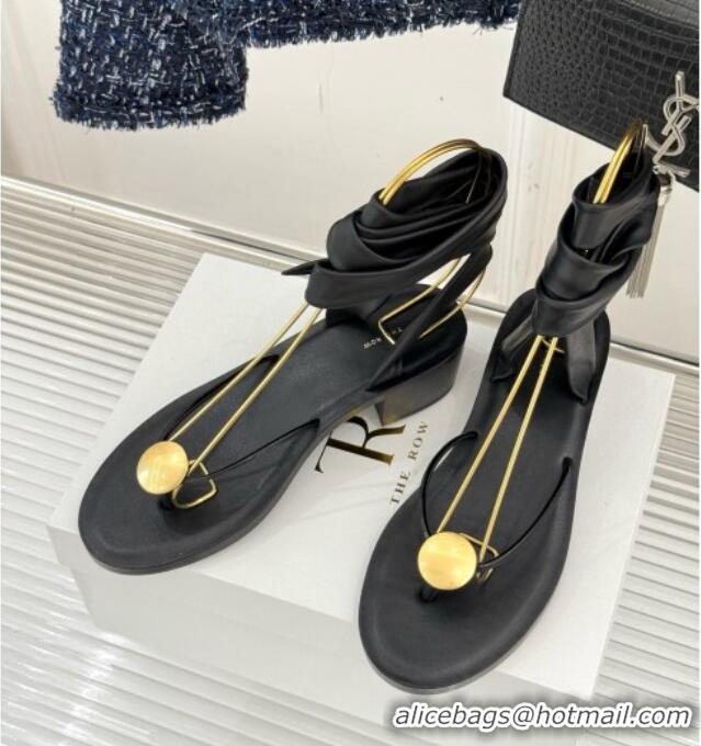 Imitation The Row Leather Sandals TR051613 Black 2025