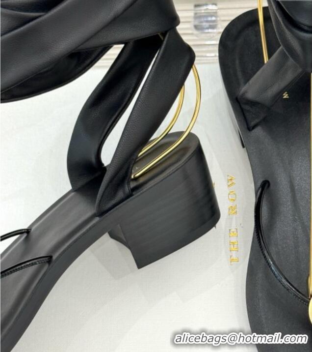 Imitation The Row Leather Sandals TR051613 Black 2025