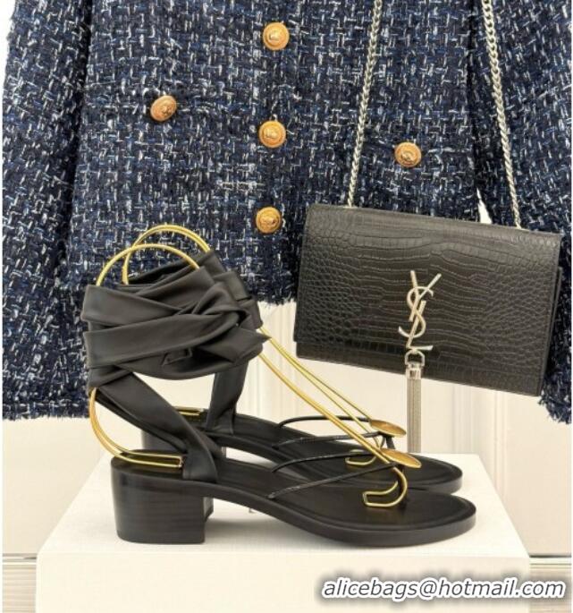 Imitation The Row Leather Sandals TR051613 Black 2025