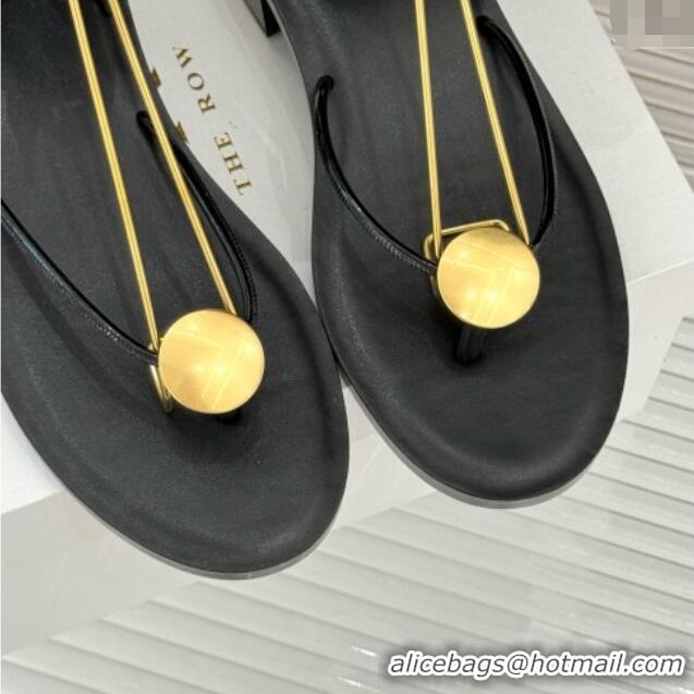 Imitation The Row Leather Sandals TR051613 Black 2025