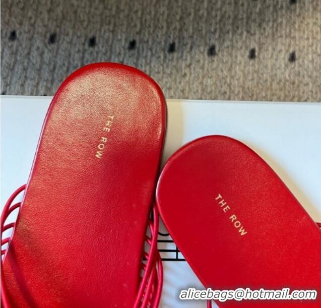 Top Quality The Row Sara Slide Sandal in Elastic and Leather TR051614 Red 2025