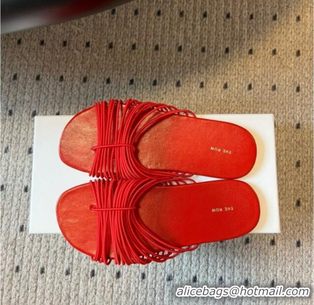 Top Quality The Row Sara Slide Sandal in Elastic and Leather TR051614 Red 2025