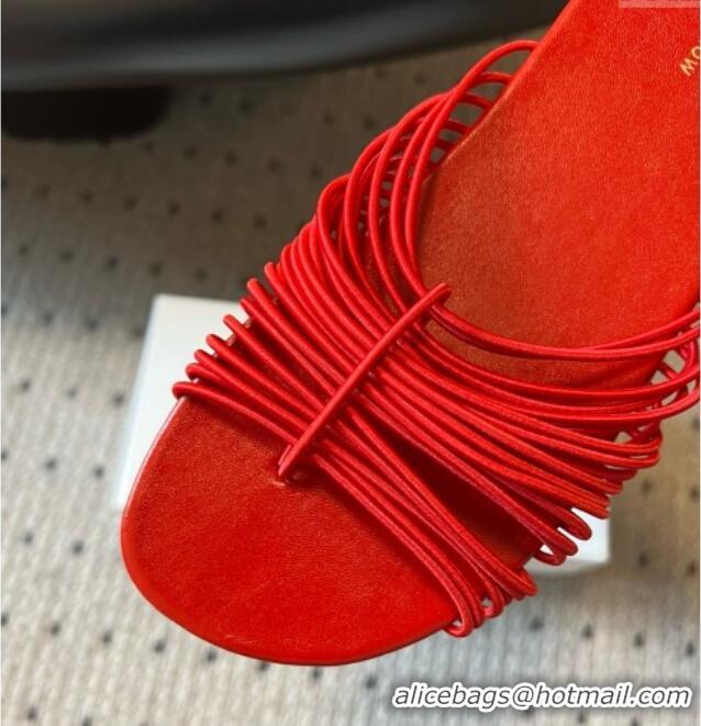 Top Quality The Row Sara Slide Sandal in Elastic and Leather TR051614 Red 2025