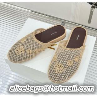 Hot Sale The Row Weave Mesh Mule TR052807 Beige 2025