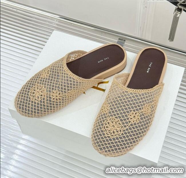 Hot Sale The Row Weave Mesh Mule TR052807 Beige 2025