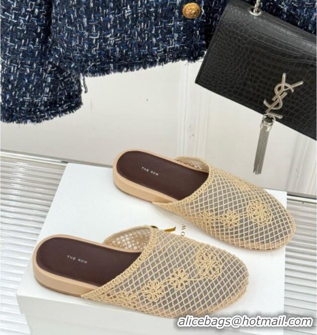 Hot Sale The Row Weave Mesh Mule TR052807 Beige 2025