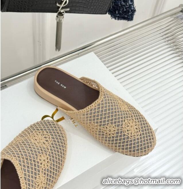 Hot Sale The Row Weave Mesh Mule TR052807 Beige 2025