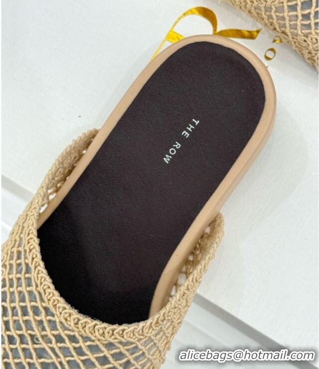 Hot Sale The Row Weave Mesh Mule TR052807 Beige 2025