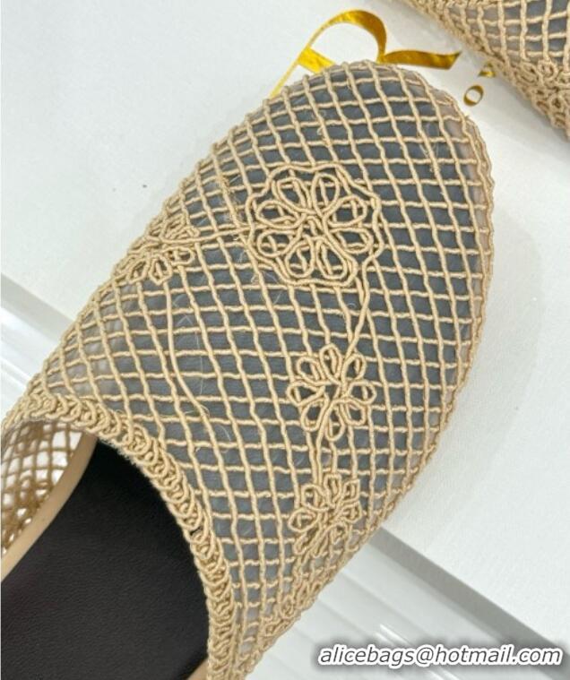 Hot Sale The Row Weave Mesh Mule TR052807 Beige 2025